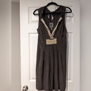 Elegant Black and Cream Dress
